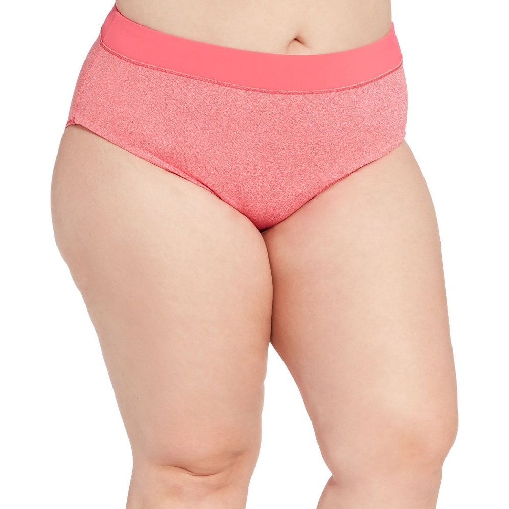 Calia Rouge Red Heather Wide Banded Bikini Bottoms